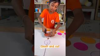 Count & cut number activity for kids #preschoolactivity #diyactivities #kidseducationvideo #kidsdiy