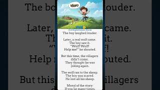 The boy who cried wolf! #englishlistening #english #shortstory