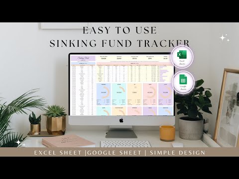 Sinking Funds Savings tracker google sheets excel tutorials #spreadsheet #template #easytouse