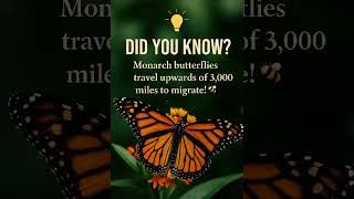 Monarch Butterflies Travel 3,000 Miles! 🦋🌍#MonarchButterfly #DidYouKnow #ButterflyFacts #viralfacts
