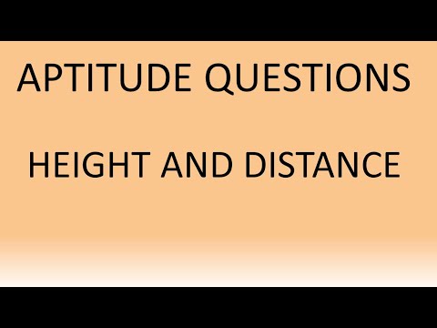Aptitude | Topic 2 | HEIGHT AND DISTANCE (practice questions) | @Placement Prep