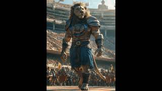 King of the Arena: When a Lion Becomes a Gladiator! 🦁⚔️   #gladiator  #animals  #lion  #animallover