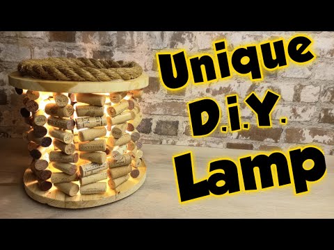 Unique D.I.Y. Lamp Unsing Wine Corks & Skewers