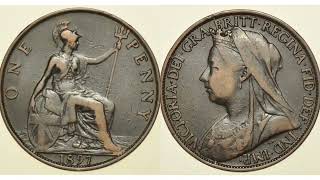 UK 1897 ONE PENNY Coin VALUE + REVIEW