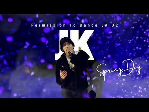 BTS (방탄소년단) '봄날 (Spring Day)' Fancam Jungkook PTD ON STAGE Sofi LA Day 2