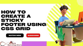How to Create a Sticky Footer Using CSS Grid #shorts #viralshorts #stickyfooter #cssfooter #csshacks