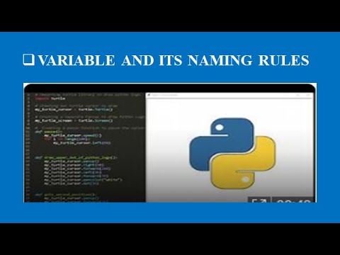 PYTHON VARIABLE  AND SOME OF  ITS RULE