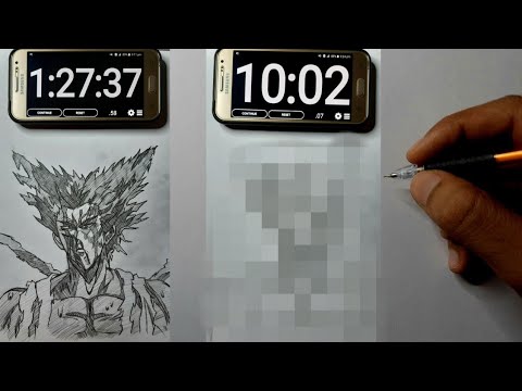 Drawing GAROU in 1Hour 27 Minutes  & 10 Minutes (Drawing Challenge)