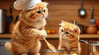 "My cat is cooking today! 🍳🐱 Watch this funny chef kitty make yummy food in the cutestway!"#ai#viral