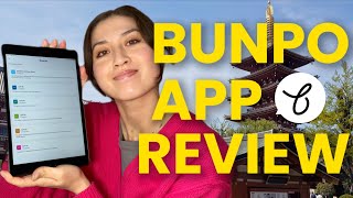 reviewing the BUNPO app for learning japanese