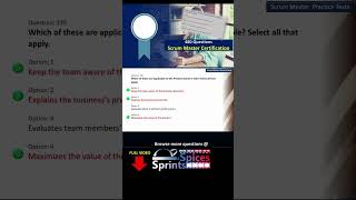 Scrum Master Certification Question 130 #agile #scrum #scrumcertification  #scrummaster #psm