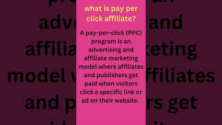 PAY PER CLICK AFFILIATES#shorts