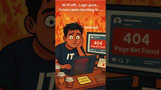 #DeveloperTroll #WiFiError #CodingFailsLine lessCopyEdit#FunnyCodeMoments #DebugLife #