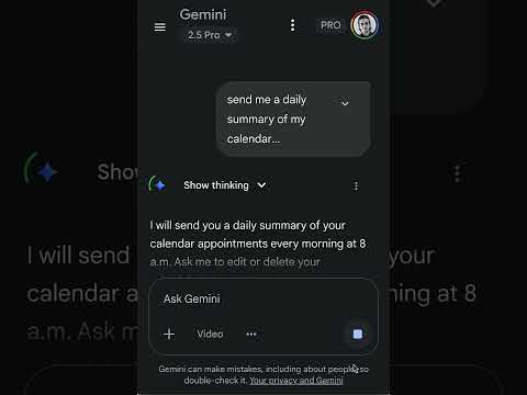 Gemini briefs me every morning on my calendar appointments