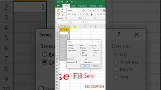 Serial Number in excel shortcut || Automatic serial Number in Excel #short #shorts #ytshorts