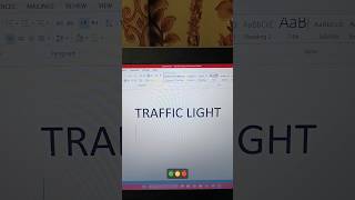 Traffic signal 🚥 in ms word tips and tricks #computerknowledge #wordtips #youtubeshorts #shortcutkey