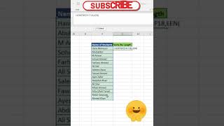 How to Sort Data by text length in Excel using Sortby and len function #excel  #shorts #viral