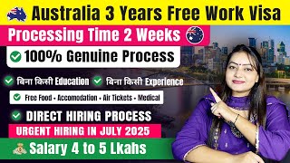 Australia 🇦🇺 Free Work Permit Visa 2025 | Approved Within 2 Weeks | Packing and Helper Jobs