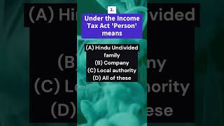 Income Tax MCQ with Answers (Shorts 9) @skclassroom   Sum of various heads of income is called