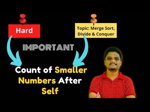 Count Of Smaller Numbers After Self | Merge Sort