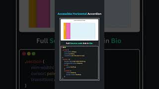 📚 Accessible Horizontal Accordion 2025! 💻✨ | JS & CSS for Inclusive Design