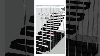Creating a Modern Stair in SketchUp using Fredo6_Fredo Scale plugin! #nicetower