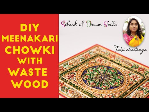 🔴Meenakari Chowki Workshop by Tulsi Chaitanya | School Of Dream Skills