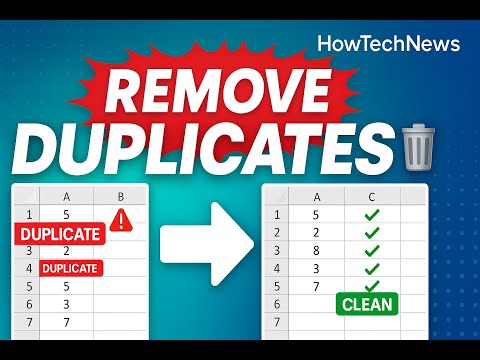 Remove Duplicate Values in 1 Click – Excel/Google Sheets Trick | Howtechnews #excel #duplicate