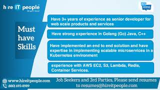 Programing language C Jobs | go lang Jobs, Plano, TX | Job ID 30928 |