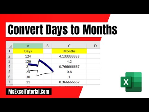 How to Convert Days to Months Excel