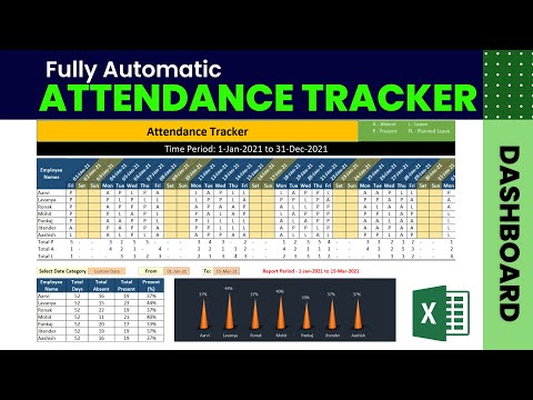 Attendance Sheet | Attendance Management System | Dynamic Attendance Sheet in Excel | Attendance