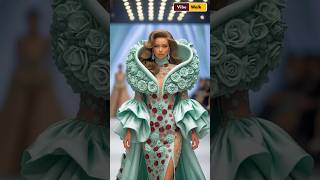 Sea Green Dress Combination Part 1 #shorts #aifashion #runway #fashion #model