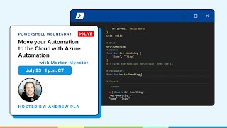 Move your Automation to the Cloud using Azure Automation with Morten Mynster