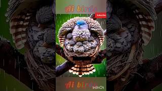 unbelievable mother birds save her Chicks form the rain #ai #aishorts #aibirds
