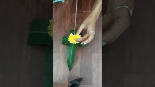 Mango leaves & flower decoration ideas 🌱leaf decoration ideas for varalakshmi |Toran making at home