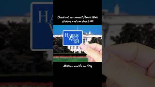 New 2024 Harris Walz Stickers & Car Decals on Etsy #voteblue