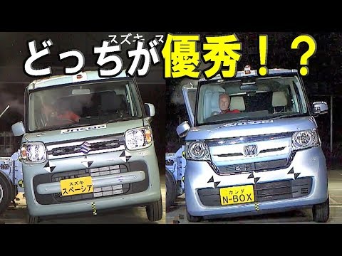 2017 Suzuki Spacia vs 2017 Honda N-BOX - JNCAP crash test