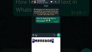 Whatsapp Tips and Tricks😎🤩 #boldtext