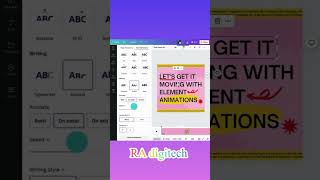 Turn your designs into short form videos by animating the elements with Canva || Canva 2023 #shorts
