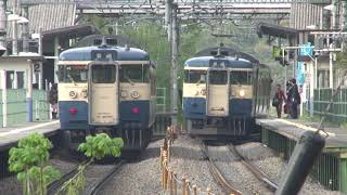 中央東線　長坂駅　115系普通列車