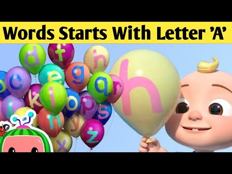 Words starts with Letter 'A' || phonics for kids || Letter A Words