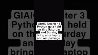 Announcement GIAIC Quarter 3 Python #codewithfadhi #coding #pythonprogramming