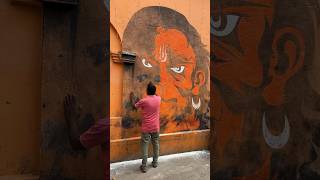 Hanuman jiii drawing colour renew #art #hanuman #shorts
