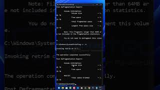 Optimize SSD and Defrag Hard Drives from Command Prompt