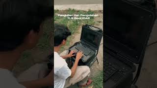 Uji alat GeoLidar TLS (Terrestrial Laser Scanner).   #geolidar #tls #lidar #terrestrial #laser