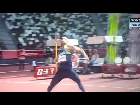Neeraj Chopra 1st throw (86.65) in Tokyo Olympics 2020.