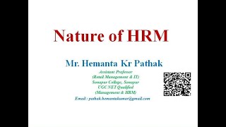 Nature of Human Resource Management