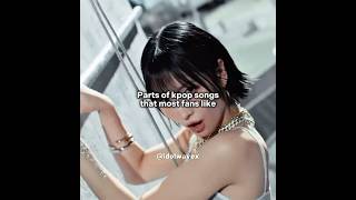 Parts of kpop songs that most fans like|| #kpop #kpopshorts #twice #blackpink #aespa #illit #idle