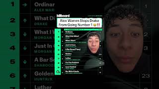 Alex Warren Stops Drake😳#billboard  #rap #rapnews #drake #sabrinacarpenter #trending #alexwarren