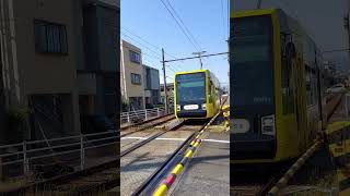 【鹿児島市電7501】【脇田2号踏切】を通過します。#shorts #鹿児島市電 #tram